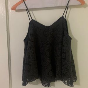 American Eagle Size Small strappy, flowy & lacey cropped top.